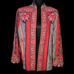 Handmade - Quilted Multi Patterned Open Jacket - Size M